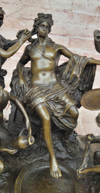 Apollo and The Nymphs Bronze Sculpture Replica by Fisher Classical Mythical Statue