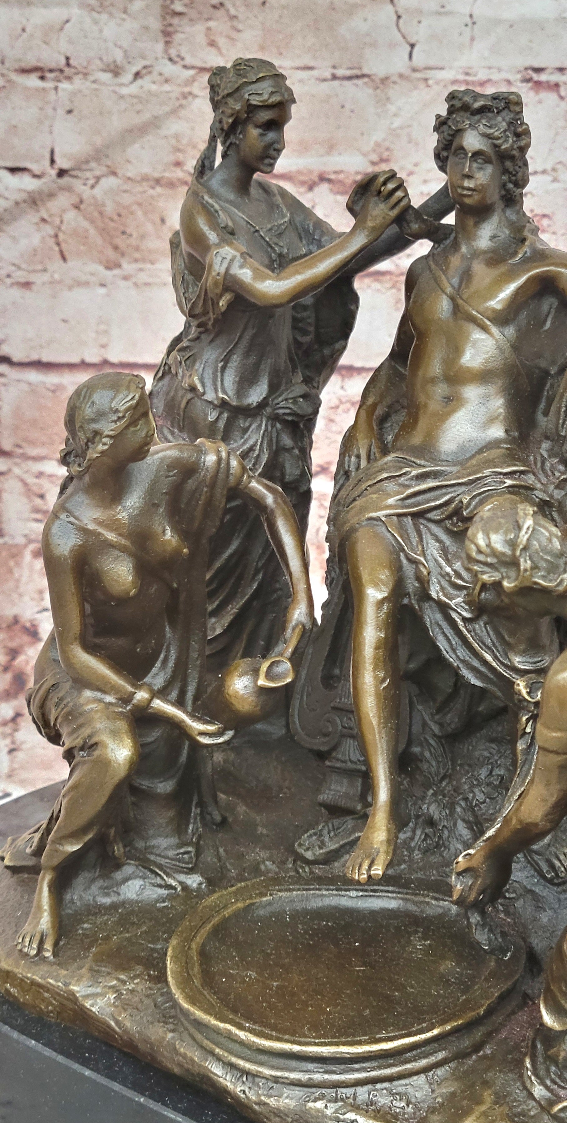 Apollo and The Nymphs Bronze Sculpture Replica by Fisher Classical Mythical Statue