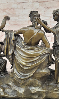 Apollo and The Nymphs Bronze Sculpture Replica by Fisher Classical Mythical Statue