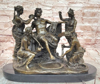 Apollo and The Nymphs Bronze Sculpture Replica by Fisher Classical Mythical Statue