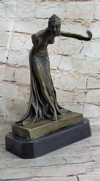 VINTAGE SIGNED BRONZE ART NOUVEAU DECO CHIPARUS STATUE FIGURINE SCULPTURE GIFT