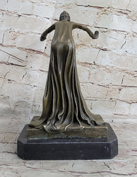 VINTAGE SIGNED BRONZE ART NOUVEAU DECO CHIPARUS STATUE FIGURINE SCULPTURE GIFT