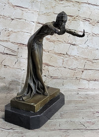 VINTAGE SIGNED BRONZE ART NOUVEAU DECO CHIPARUS STATUE FIGURINE SCULPTURE GIFT