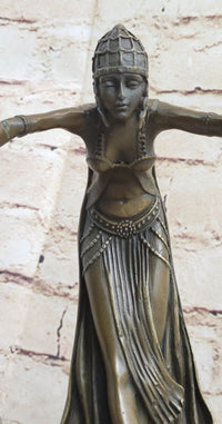VINTAGE SIGNED BRONZE ART NOUVEAU DECO CHIPARUS STATUE FIGURINE SCULPTURE GIFT