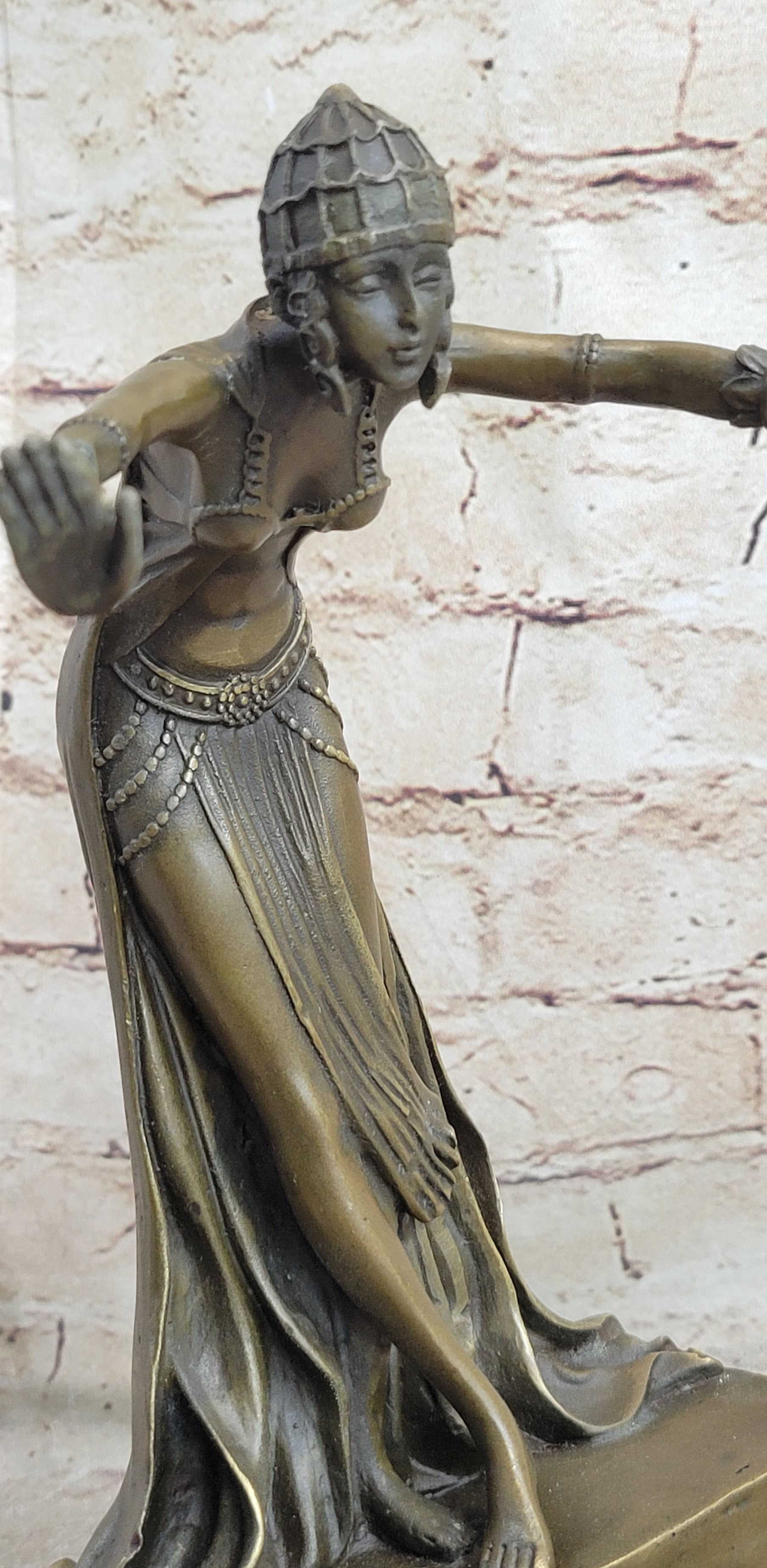 VINTAGE SIGNED BRONZE ART NOUVEAU DECO CHIPARUS STATUE FIGURINE SCULPTURE GIFT