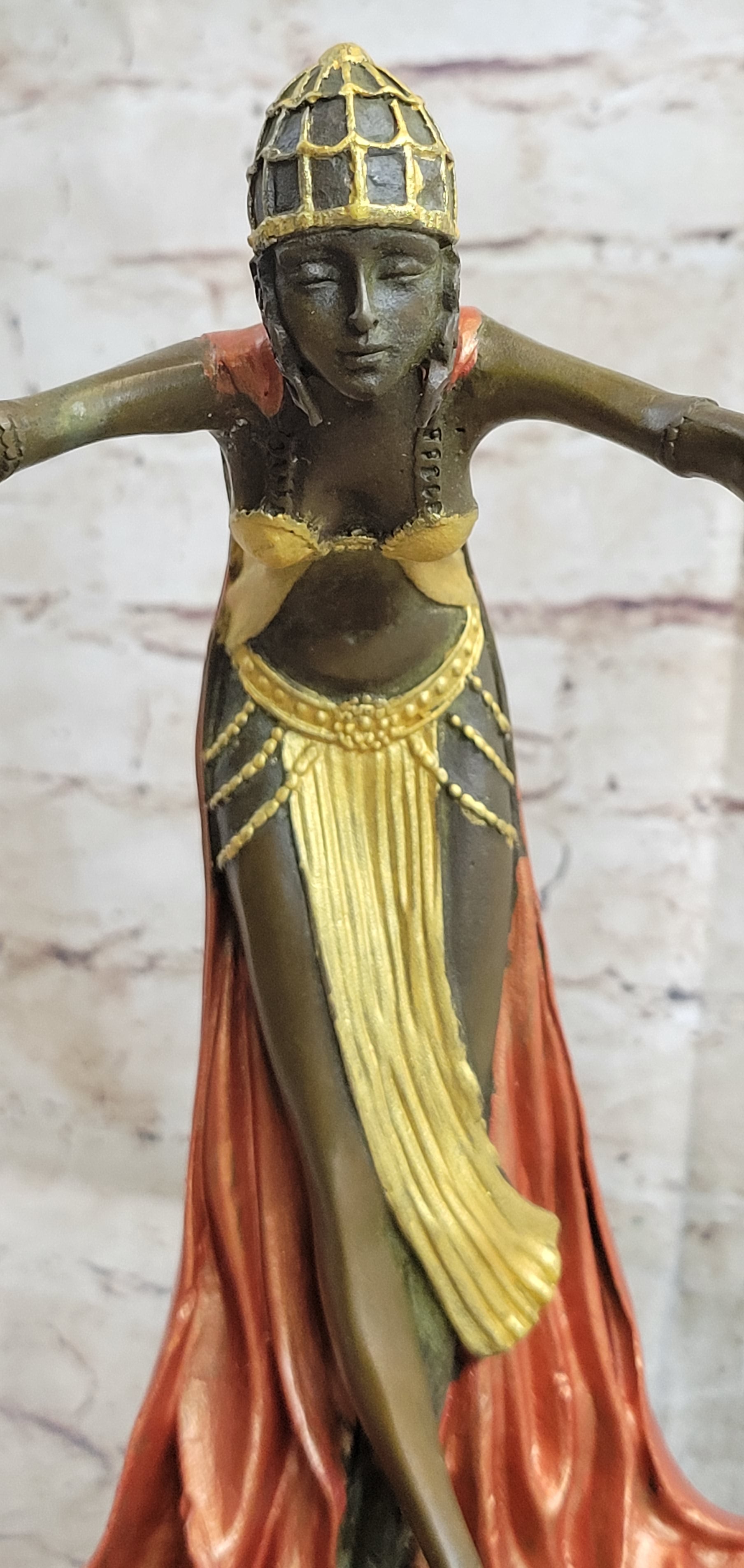 Egyptian Princess by J.R Colinet Genuine Bronze Sculpture