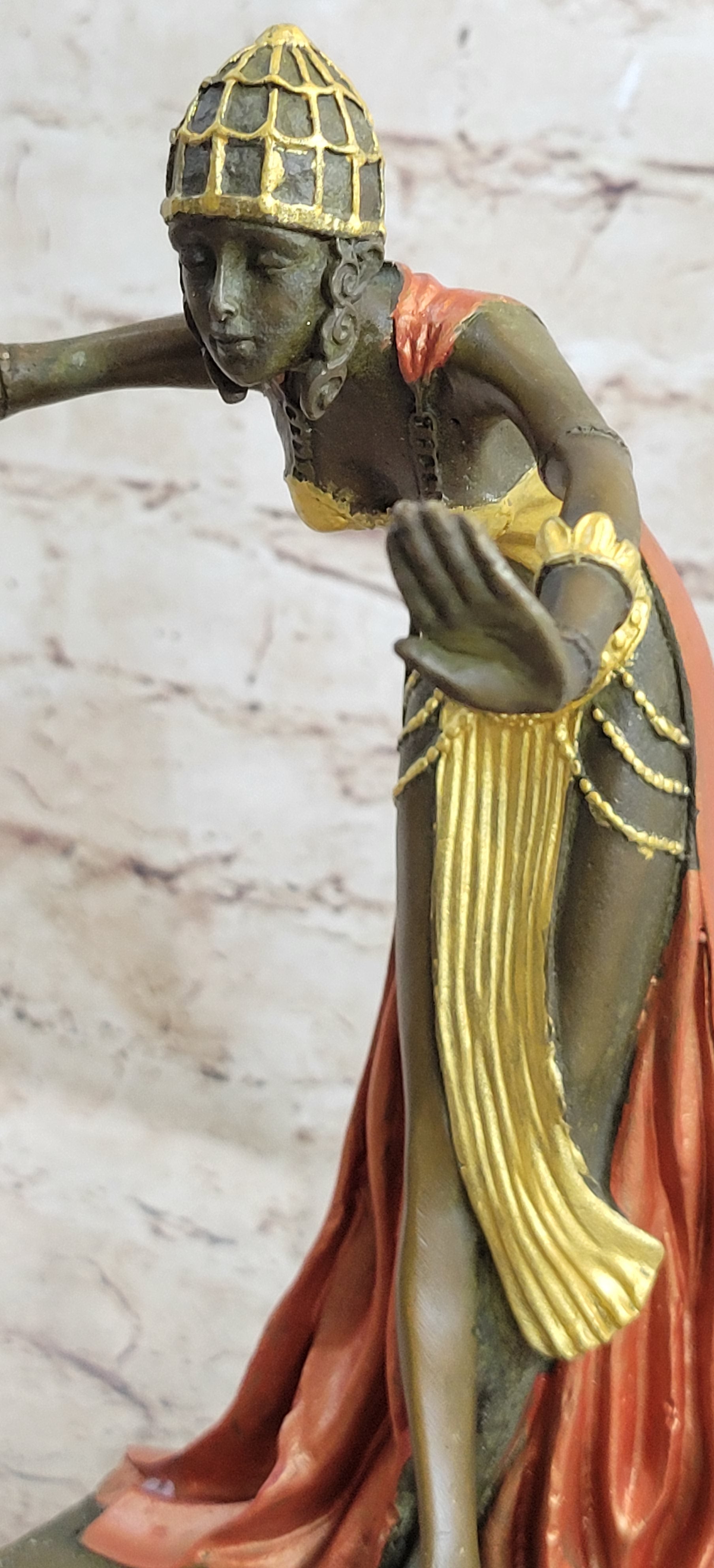 Egyptian Princess by J.R Colinet Genuine Bronze Sculpture
