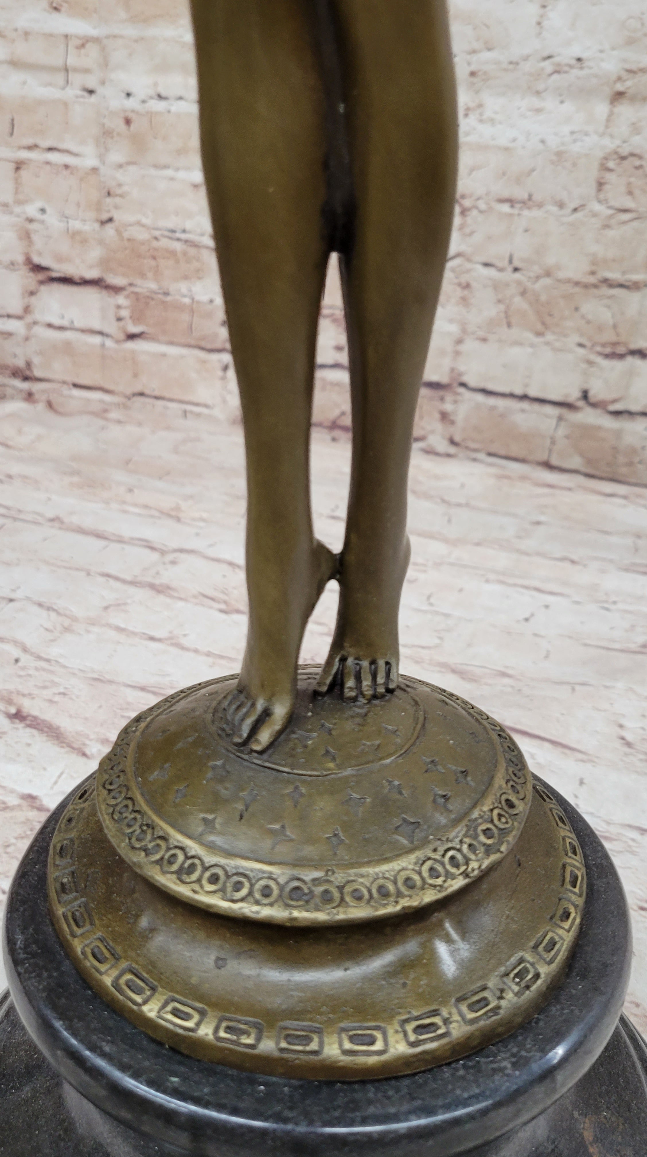 DESCENDING NIGHT by Adolph Weinman Bronze Metal Statue Winged Female Angel 21" x 16"