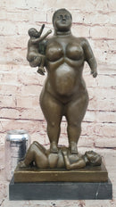 Fernando Botero Plump Family Bronze 17" x 9.5" Marble Base