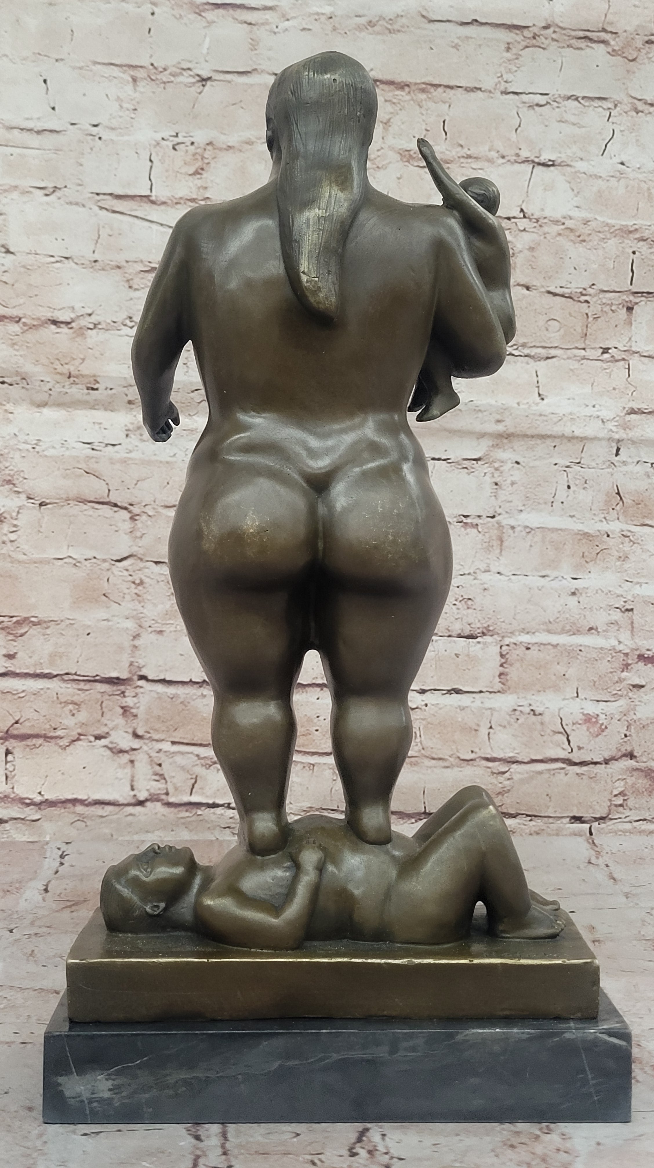 Fernando Botero Plump Family Bronze 17" x 9.5" Marble Base