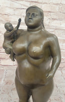 Fernando Botero Plump Family Bronze 17" x 9.5" Marble Base