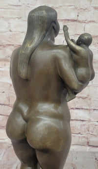Fernando Botero Plump Family Bronze 17" x 9.5" Marble Base