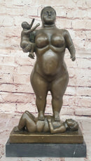 Fernando Botero Plump Family Bronze 17" x 9.5" Marble Base