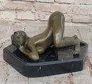Nino Oliviono Sensual Nude Erotic Female Exposed Bronze Sculpture