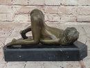 Nino Oliviono Sensual Nude Erotic Female Exposed Bronze Sculpture