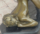 Nino Oliviono Sensual Nude Erotic Female Exposed Bronze Sculpture