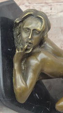Nino Oliviono Sensual Nude Erotic Female Exposed Bronze Sculpture