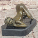 Nino Oliviono Sensual Nude Erotic Female Exposed Bronze Sculpture