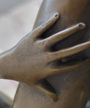 Signed Oliviono Flexible Erotic Nude Woman Bronze Sculpture Deco