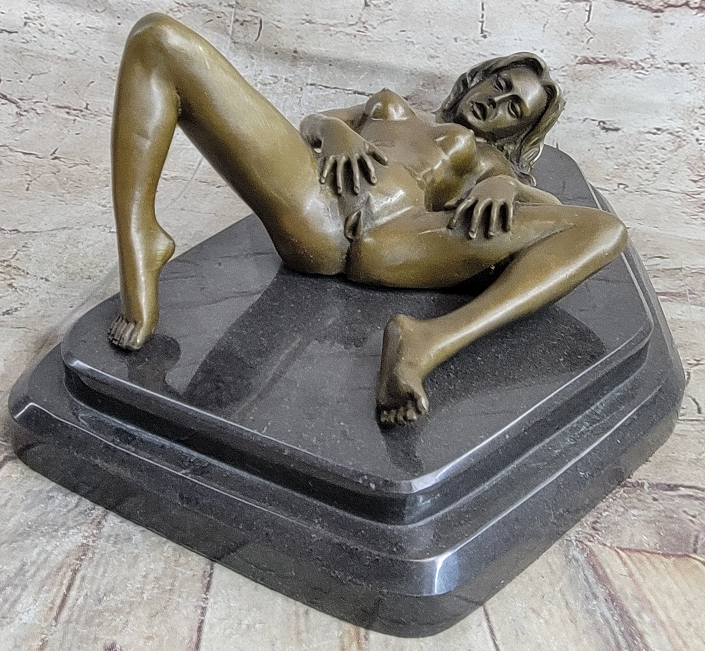 Large Bronze Sculpture Erotic Nude WomanNaked Figural Masterpiece Art