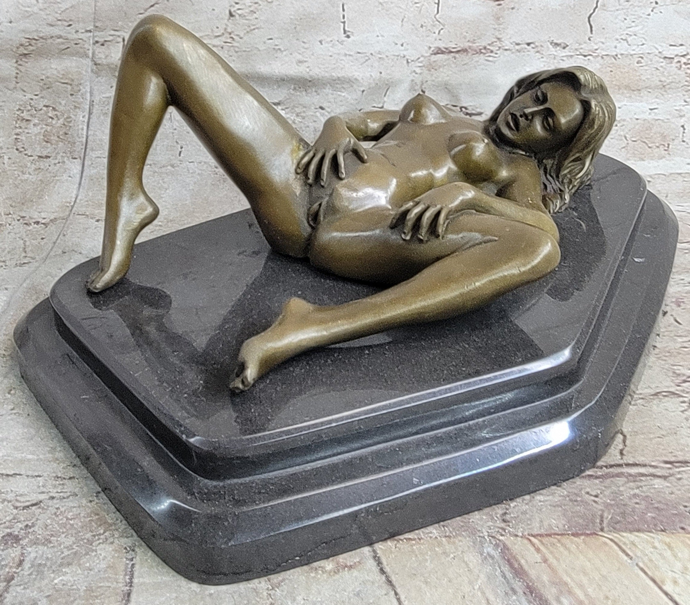 Large Bronze Sculpture Erotic Nude WomanNaked Figural Masterpiece Art