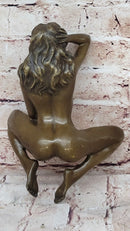 Erotic Nude Female on Back Sculpture Figure Adult Art
