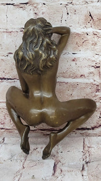 Erotic Nude Female on Back Sculpture Figure Adult Art