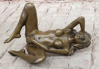 Erotic Nude Female on Back Sculpture Figure Adult Art