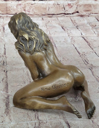 Erotic Nude Female on Back Sculpture Figure Adult Art