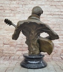 Elvis Presley Playing Guitar Bronze Bust Sculpture Signed 24" x 26"