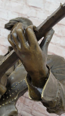 Elvis Presley Playing Guitar Bronze Bust Sculpture Signed 24" x 26"