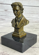 Frederic Chopin Bronze Bust Sculpture on Marble Base