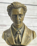 Frederic Chopin Bronze Bust Sculpture on Marble Base