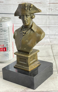 Frederick II of Prussia Bronze Bust 7" x 4"
