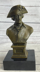 Frederick II of Prussia Bronze Bust 7" x 4"