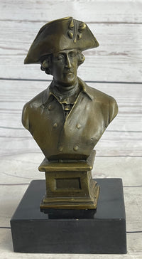 Frederick II of Prussia Bronze Bust 7" x 4"