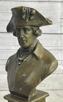Frederick II of Prussia Bronze Bust 7" x 4"