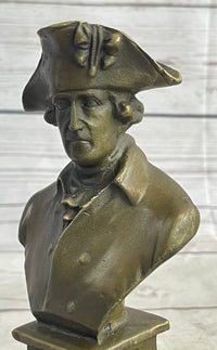 Frederick II of Prussia Bronze Bust 7" x 4"