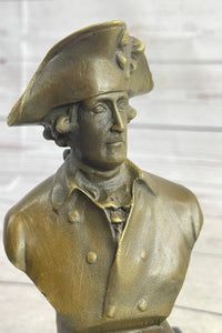 Frederick II of Prussia Bronze Bust 7" x 4"