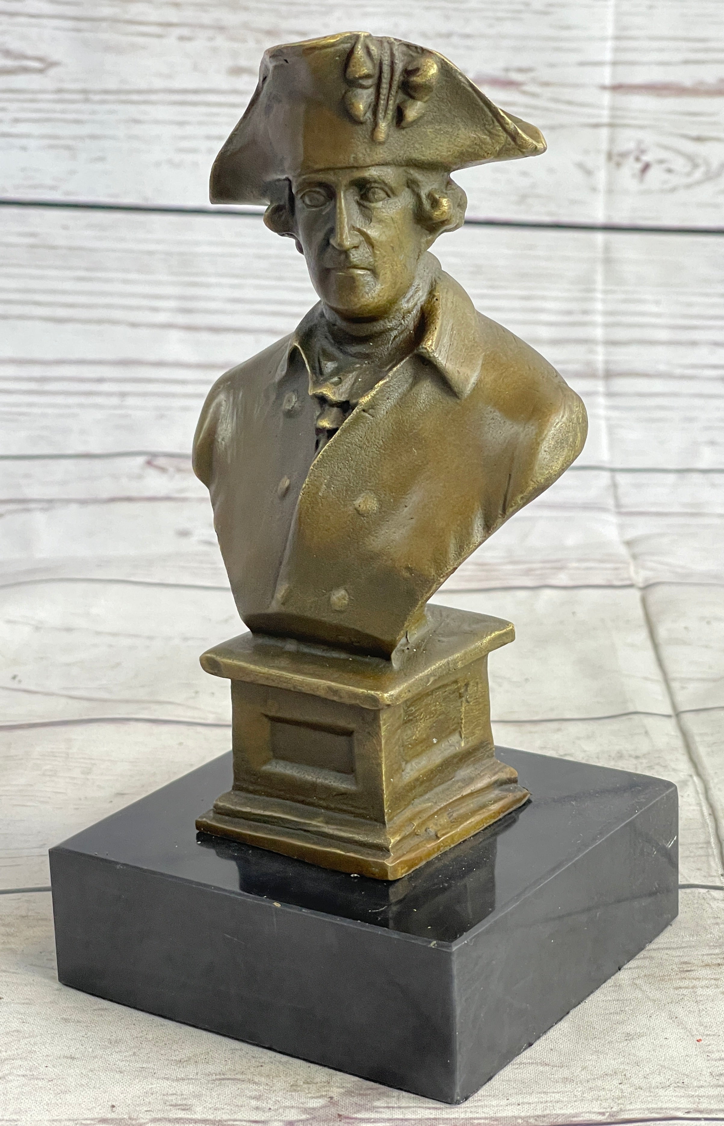 Frederick II of Prussia Bronze Bust 7" x 4"
