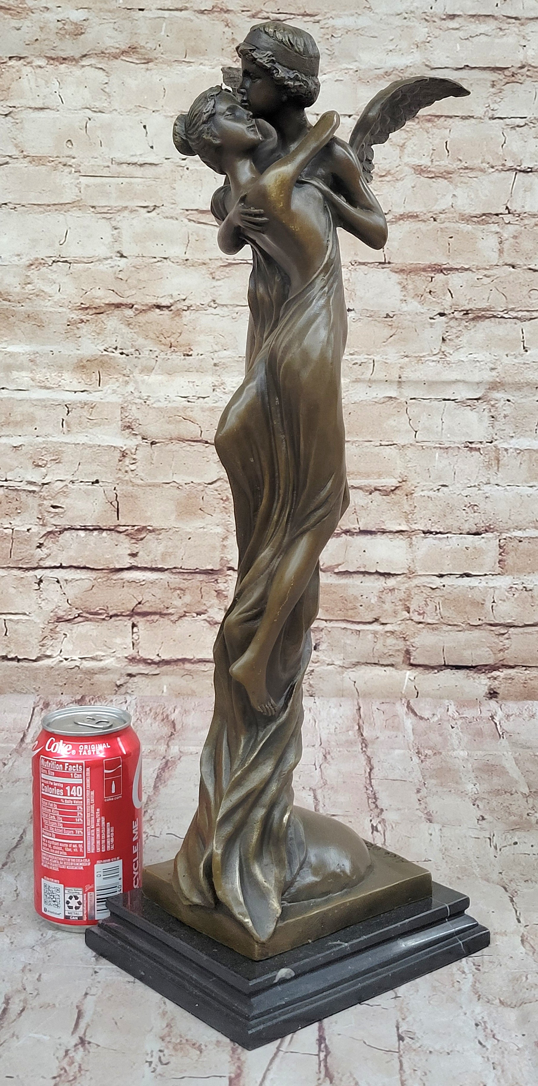 Cupid Eros & Psyche Romantic Lovers Hot Cast Bronze Sculpture