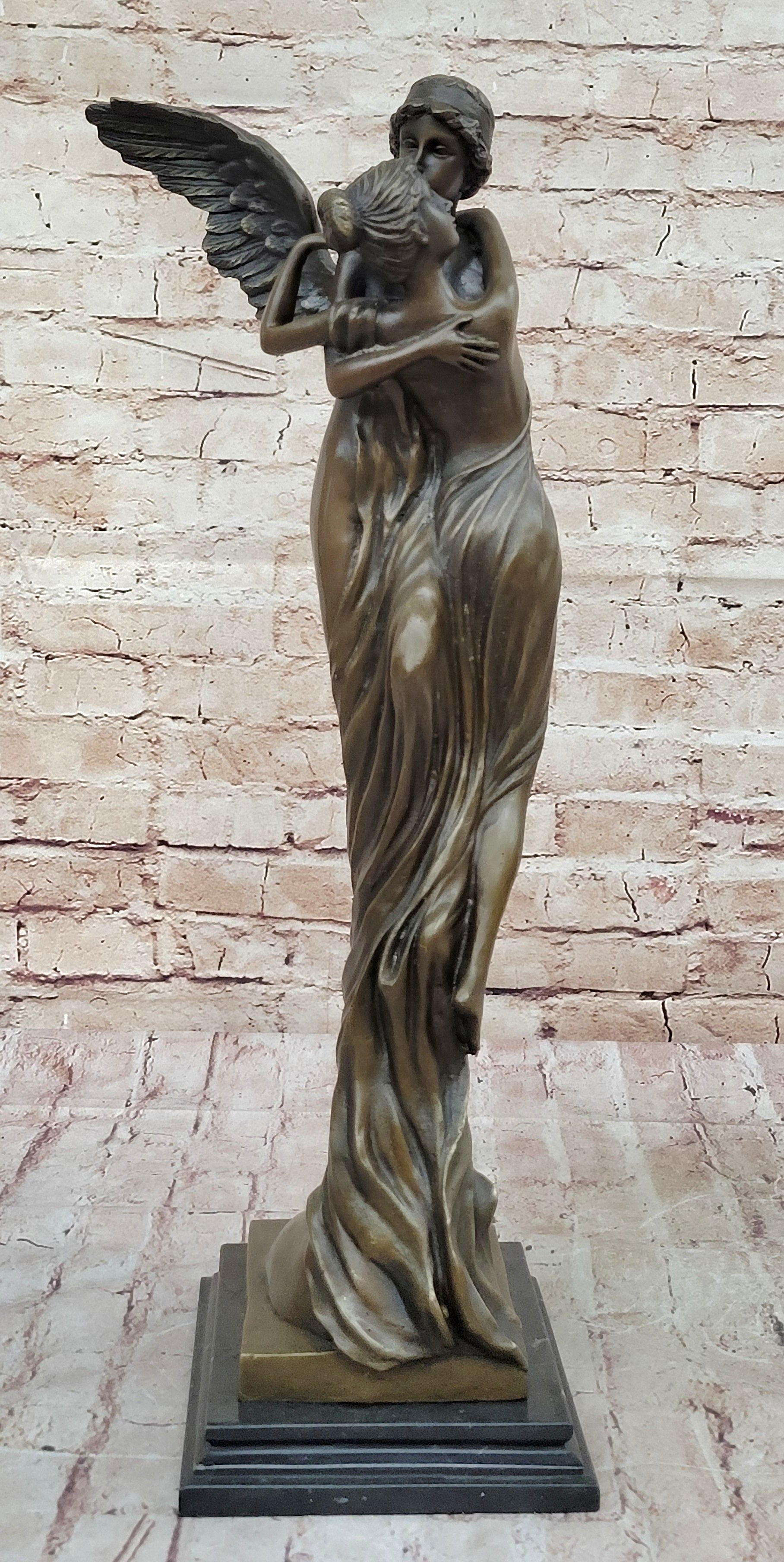 Cupid Eros & Psyche Romantic Lovers Hot Cast Bronze Sculpture