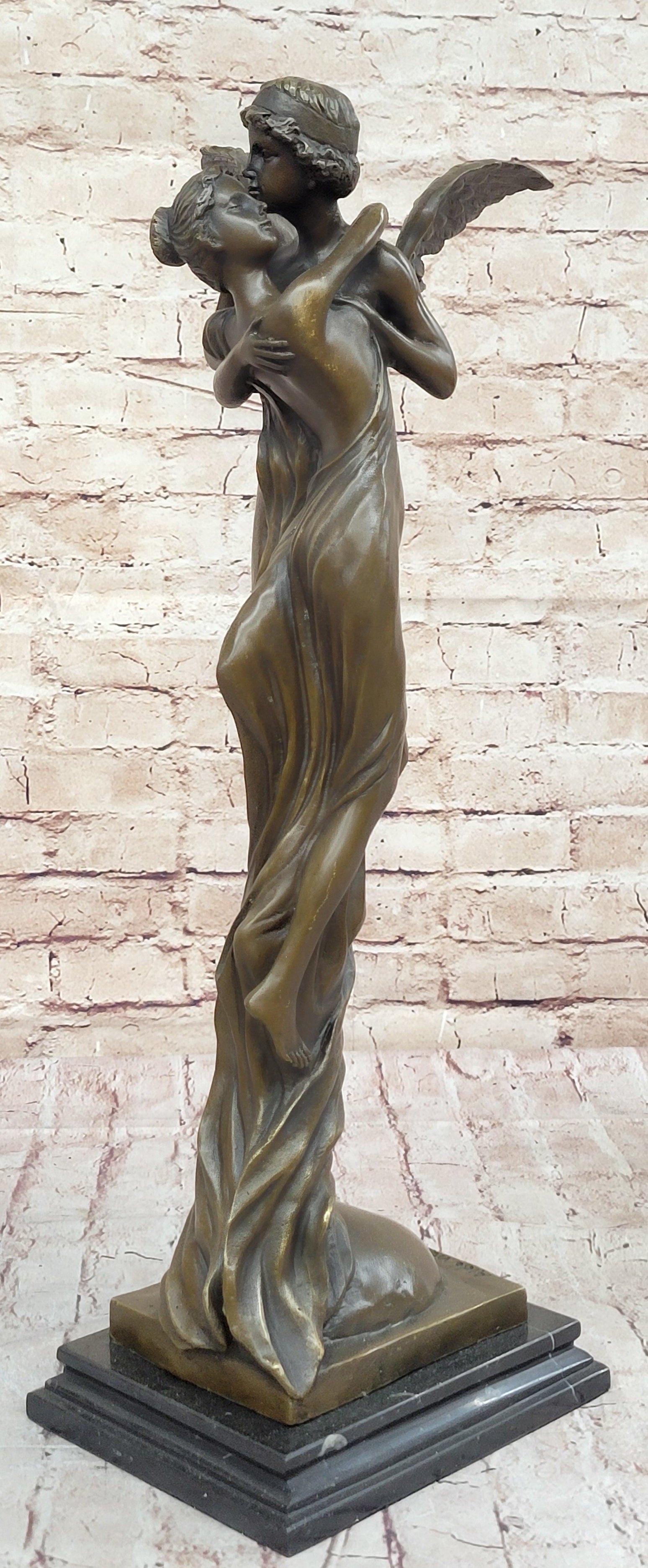 Cupid Eros & Psyche Romantic Lovers Hot Cast Bronze Sculpture