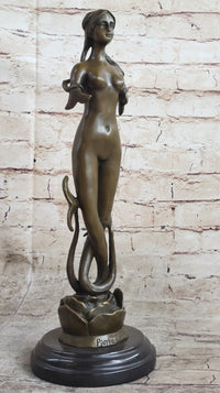 Mermaid Standing Bronze Figure 16''L Nautical Tropical