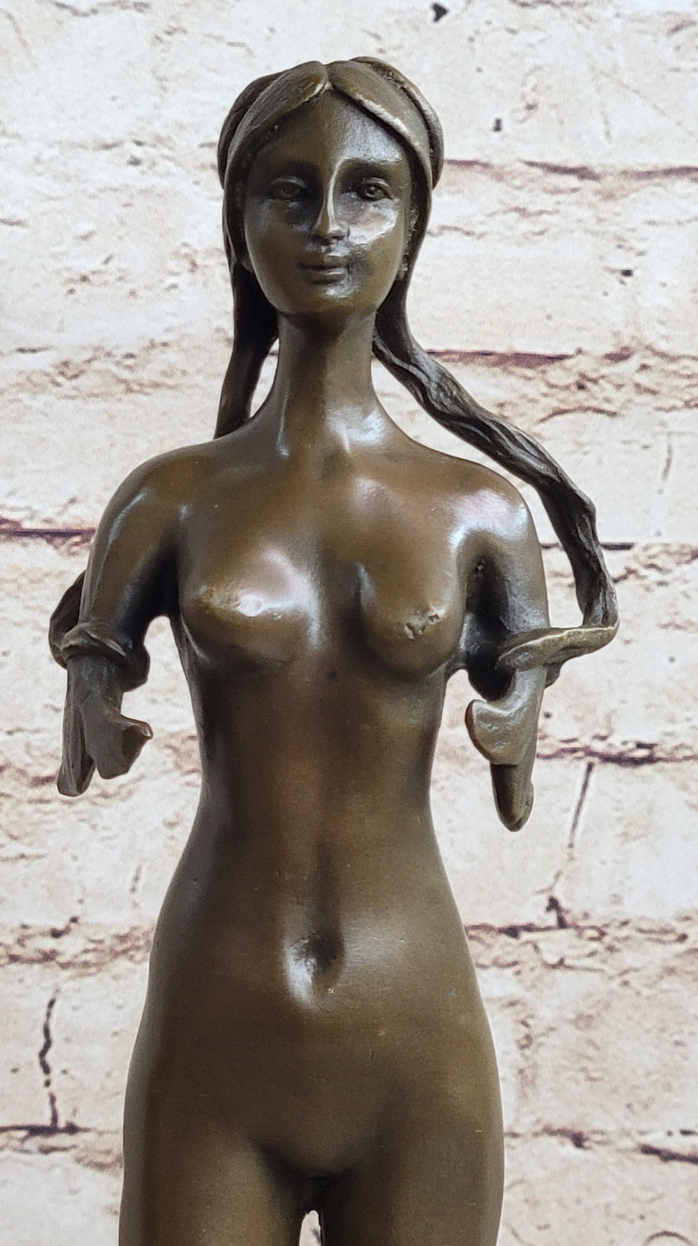 Mermaid Standing Bronze Figure 16''L Nautical Tropical