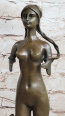 Mermaid Standing Bronze Figure 16''L Nautical Tropical