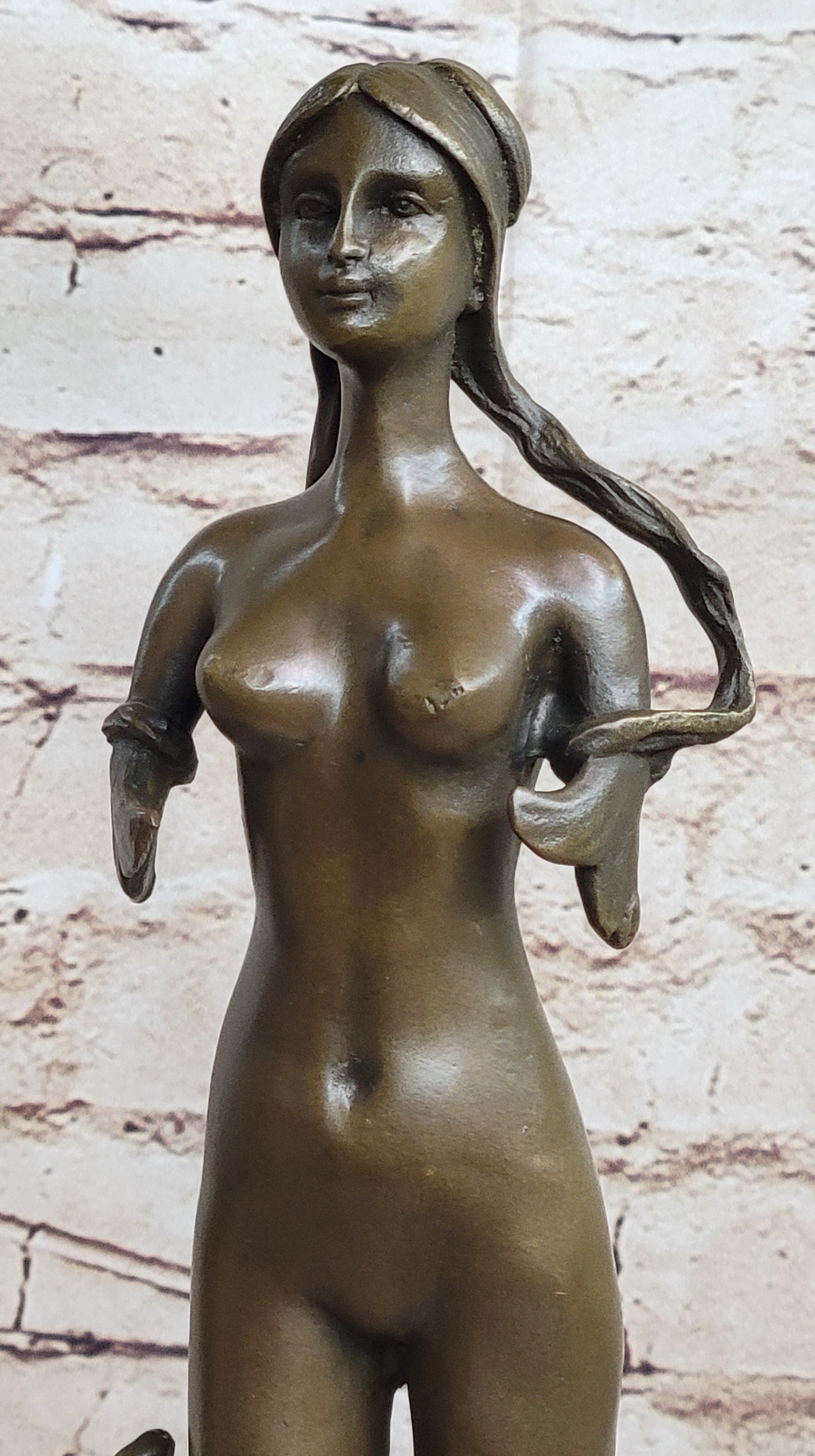 Mermaid Standing Bronze Figure 16''L Nautical Tropical