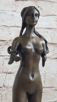 Mermaid Standing Bronze Figure 16''L Nautical Tropical