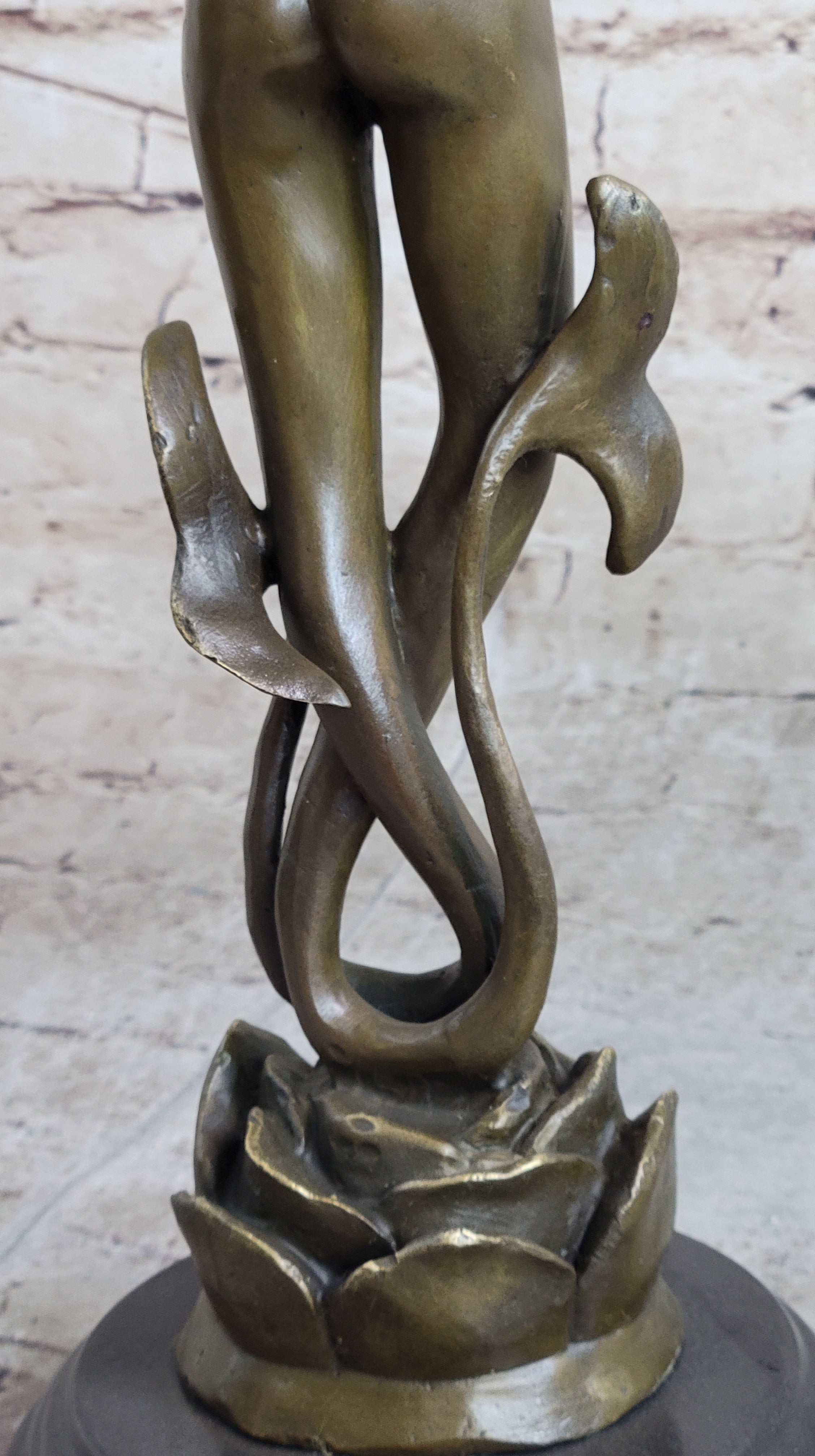 Mermaid Standing Bronze Figure 16''L Nautical Tropical