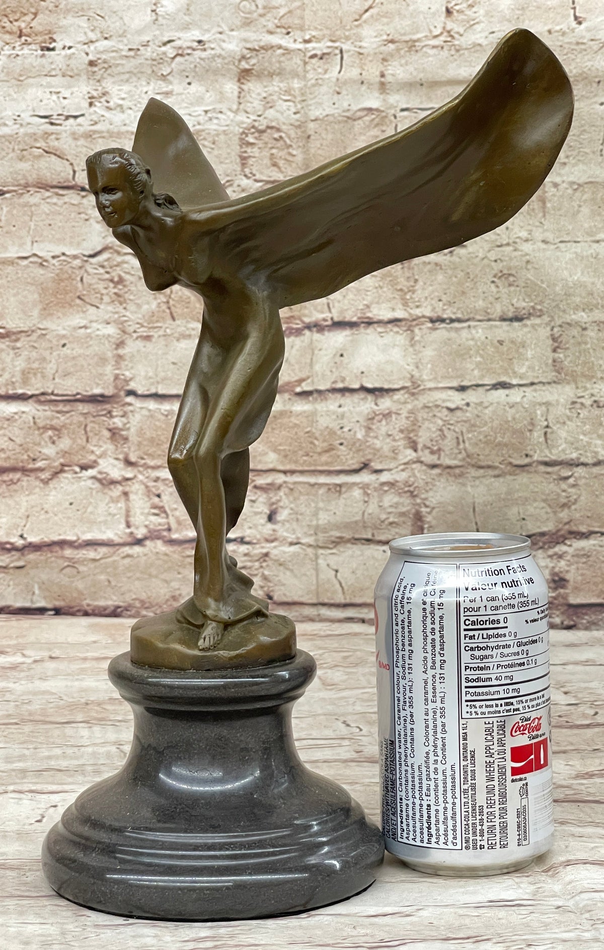 Spirit of Ecstasy Rolls Royce Hood Emblem Bronze Metal